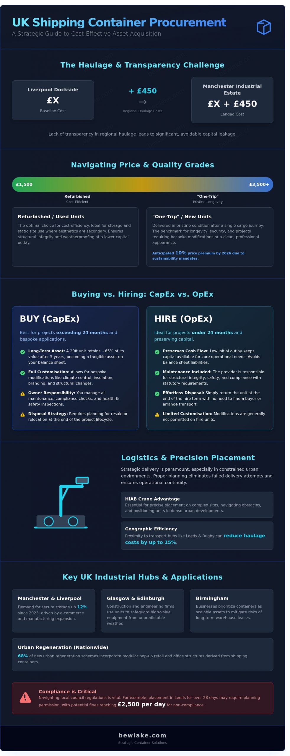 Shipping Containers in Manchester, Glasgow & Liverpool: A Strategic Buyer’s Guide
